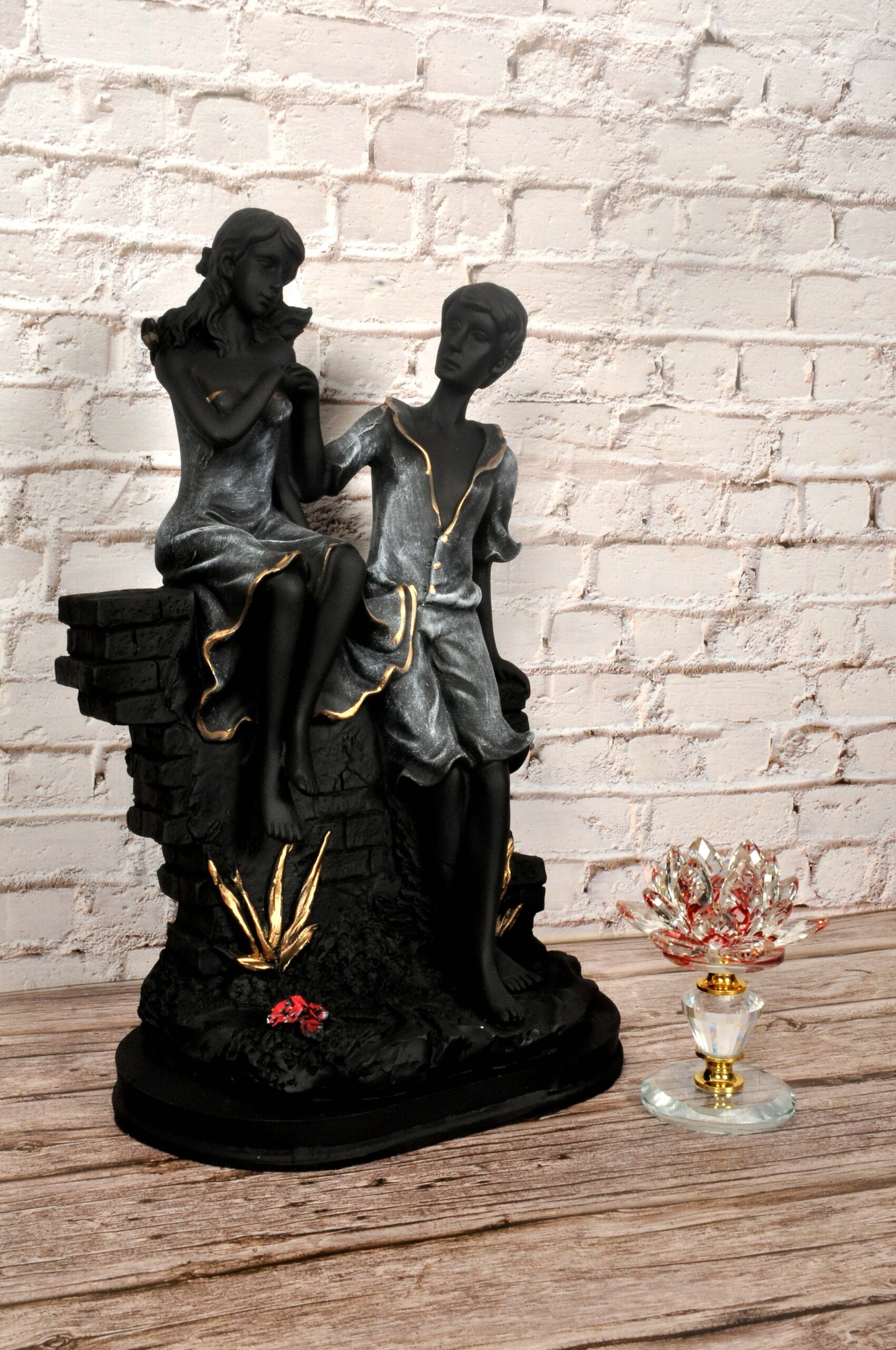 Romantic Love Couple Sitting Statue Big | Valentine Day Gift | Decorative  Showpiece | Gift For Girlfriend | Love Couple Showpiece Statue | Showpiece  For Home Decor - Shree Kala