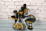 Newly Romantic Couple In Sitting Resin Statue