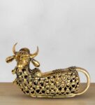 Brass Nandi Statue Handcrafted Dokra Art
