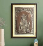 Lord Hanuman Foil Embossed Painting | Hanuman Wall Painting | Ram Bhakt Hanuman | Panchmukhi Hanuman Wall Art | Large Size 19X15