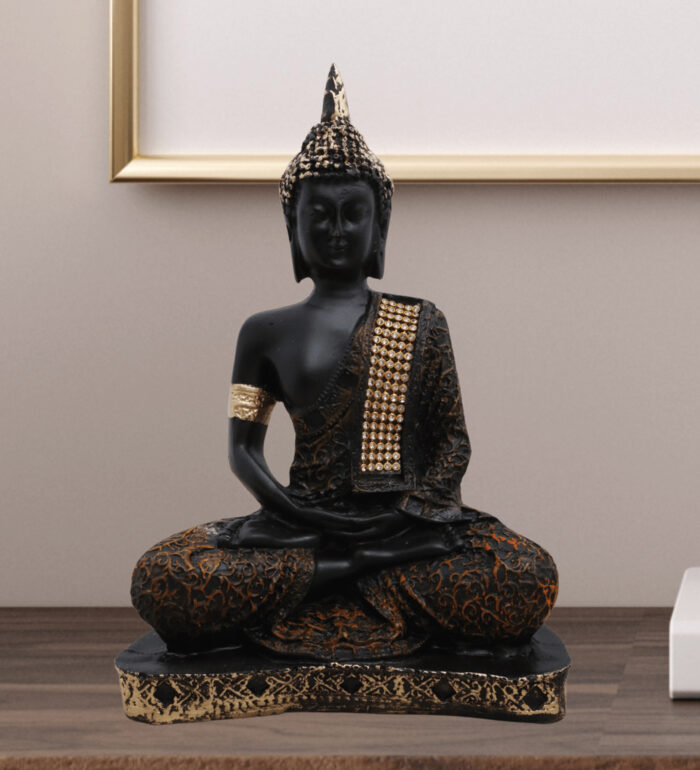 Gautama Buddha Meditation Statue | Color Orange