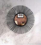 Stylish Matte Black Wall Mirror