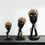 Human Decor Face Statue | Set of 3