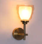 Classic Golden Wall Light With Antique Brass Finish