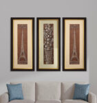 Eiffel Tower And Flower Wall Painting