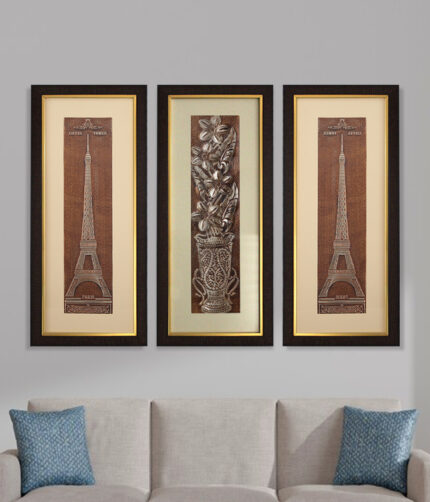 Eiffel Tower And Flower Wall Painting