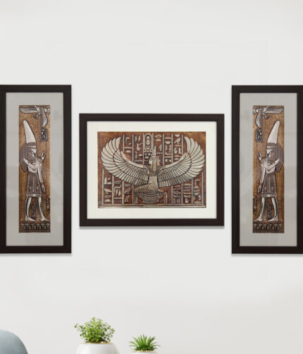 Ancient Egyptian God Wall Painting Set Of 3