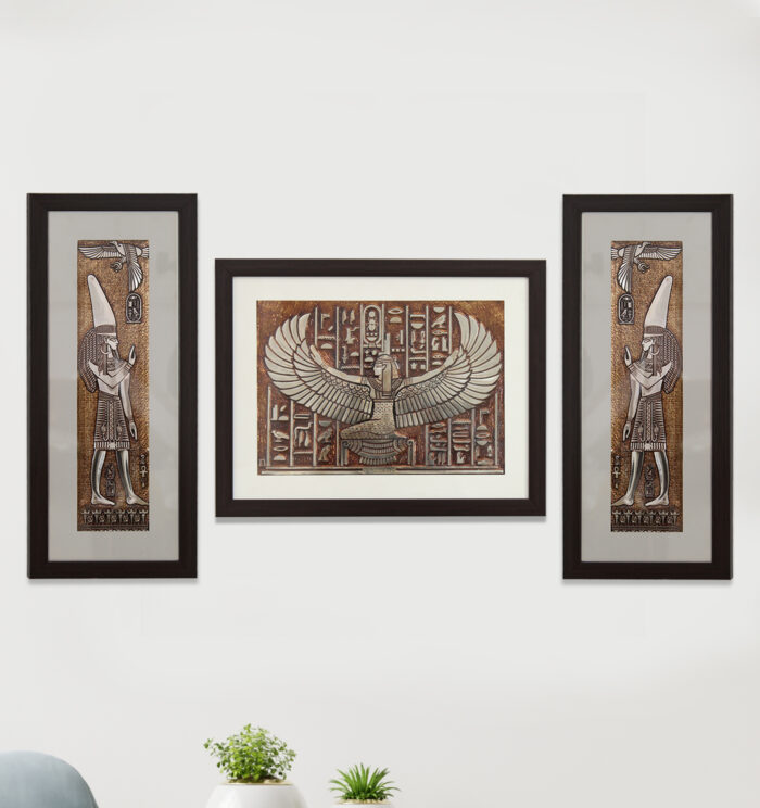 Ancient Egyptian God Wall Painting Set Of 3