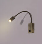 Brass Wall-Mounted LED Reading Spotlight with Switch