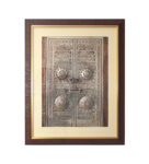 Door of Holy Kaaba Painting Brown & Golden Frame