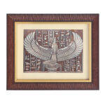 The Goddess Of Isis Wall Painting Brown & Golden Frame
