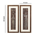 Pharaoh Nekhbet Wall Painting | Golden and Brown Design