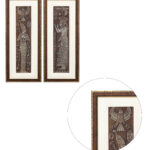 Pharaoh Nekhbet Wall Painting | Golden and Brown Design