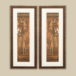 Egyptian goddess Wall Painting | Golden and Brown Design