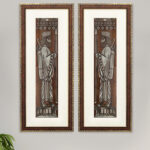 The Archaemenid Soldier Wall Painting | Golden and Brown Design