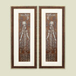 Mother Goddess Hathor Wall Painting | Golden and Brown