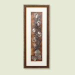 Egyptian PEONY Flower Wall Painting | Golden and Brown Design