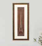 Eiffel Tower Wall Painting | Golden and Brown Design