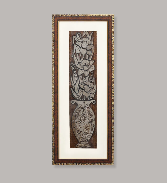 Antique Flower Egyptian Painting | Golden and Brown Design