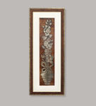 Rose Bouquet Flower Wall Painting | Golden and Brown Design