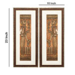 Egyptian goddess Wall Painting | Golden and Brown Design