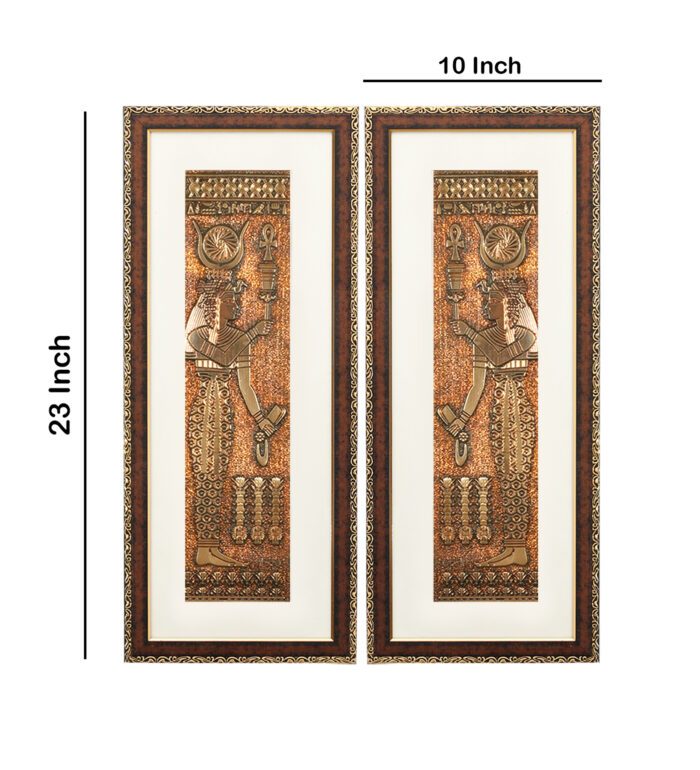 Egyptian goddess Wall Painting | Golden and Brown Design