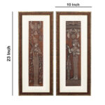 Egyptian King Pharaoh Wall Painting | Golden and Brown Design