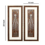 Mother Goddess Hathor Wall Painting | Golden and Brown