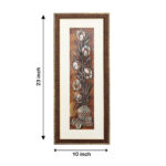 Egyptian PEONY Flower Wall Painting | Golden and Brown Design