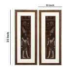 Egyptian God of Sky Wall Painting | Golden and Brown Design