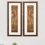 Egyptian goddess Wall Painting | Golden and Brown Design