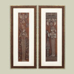 Egyptian King Pharaoh Wall Painting | Golden and Brown Design