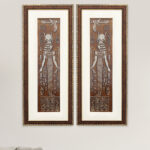 Mother Goddess Hathor Wall Painting | Golden and Brown