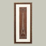 UntitleEiffel Tower Wall Painting | Golden and Brown Design