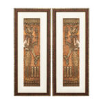 UEgyptian goddess Wall Painting | Golden and Brown Design