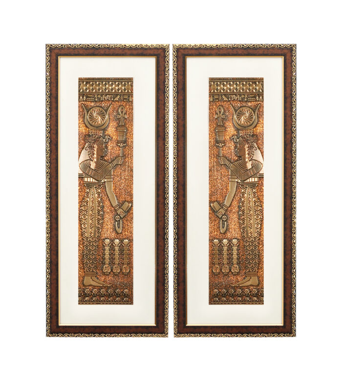 UEgyptian goddess Wall Painting | Golden and Brown Design