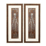 Mother Goddess Hathor Wall Painting | Golden and Brown