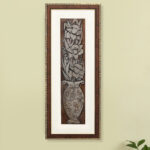 Antique Flower Egyptian Painting | Golden and Brown Design