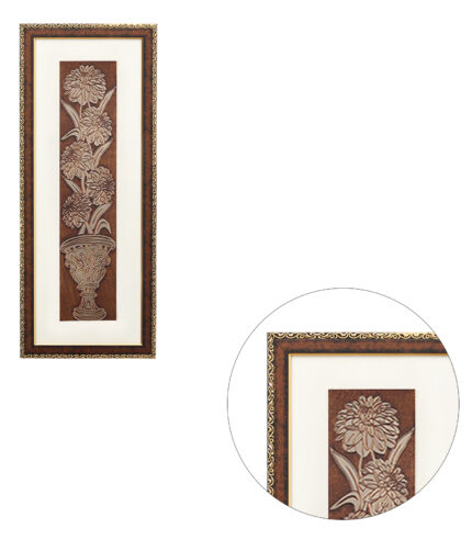 Egyptian candytuft Wall Painting | Golden and Brown Design