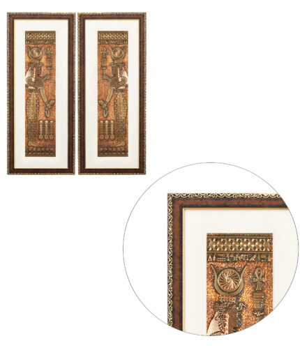 Egyptian goddess Wall Painting | Golden and Brown Design