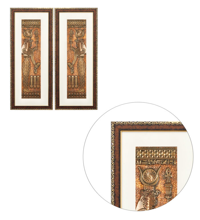 Egyptian goddess Wall Painting | Golden and Brown Design