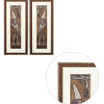 Ancient Egyptian God Wall Painting | Golden and Brown Design