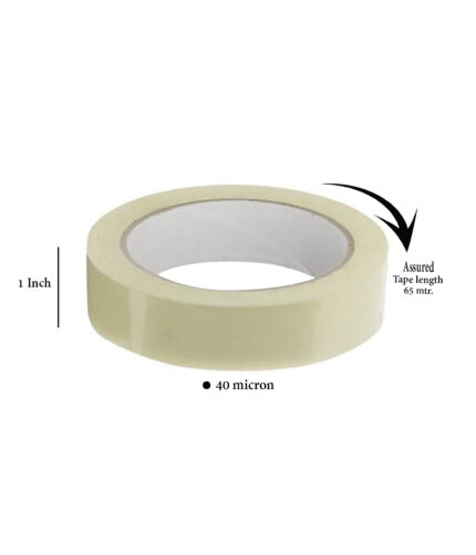 White Transparent Packaging Tape 1 Inches 65 Meter