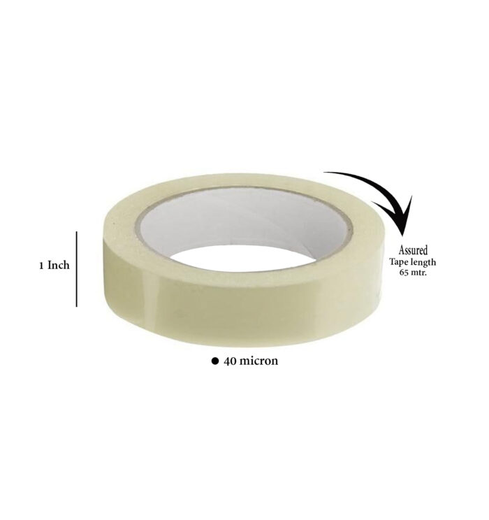 White Transparent Packaging Tape 1 Inches 65 Meter