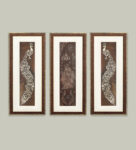 Radha Krishna And Peacock Wall Painting | Golden and Brown