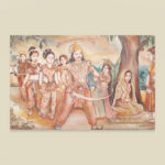 Sita Haran from Ramayana Canvas Wall Painting Antique