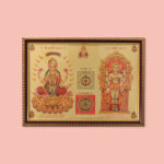 Laxmi Yantra Kuber Yantra Gold Finish Wall Painting