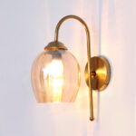 Antique Wall Lights Pearl Drop Amber Color