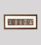 Jagannath Puri Trinity Wall Painting | Golden and Brown Design