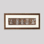 Jagannath Puri Trinity Wall Painting | Golden and Brown Design